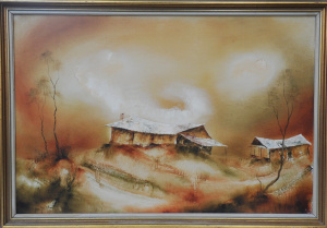 Lot 166 - Noel Miller (Active c1970 - 80s) Large Gilt framed Oil Painting - Near