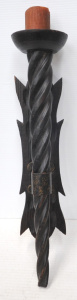 Lot 200 - Vintage Carved Wooden Wall Mount Candle Stick - Twist design