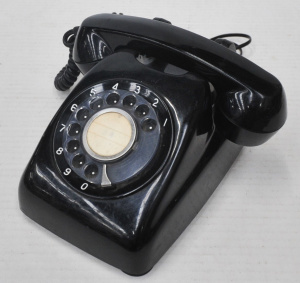 Lot 203 - Vintage Toshiba Branded Black Rotary Telephone