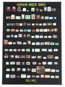 Lot 226 - Poster Print of Australian Bakelite Radios from 1932-1952 - 65cm W