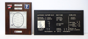 Lot 234 - 2 x 1984 Essendon premiership plaques - small MCG Scoreboard from the