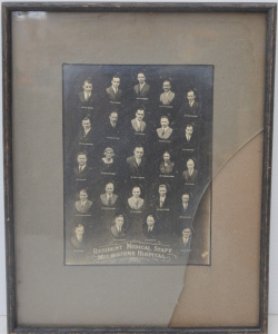 Lot 263 - Framed c1931 Photograph - Resident Medical Staff, Melbourne Hospital 1