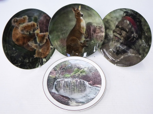Lot 268 - 4 x Royal Doulton China Australian Themed Chargers inc, Aboriginal Eld