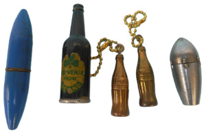 Lot 287 - Group novelty miniature Cigarette lighters, incl Guinness bottle, plus