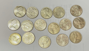 Lot 293 - 16 x 1966 Round Silver 50c Coins
