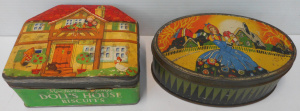 Lot 336 - 2 x Vintage Biscuit Tins, incl MacFarlane Langs Dolls House Biscuits w
