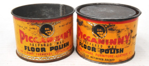 Lot 343 - Pair Vintage Australian Tins - Piccaninny Floor Polish