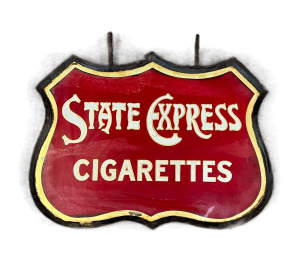 Lot 360 - c1900 double sided State Express Cigarettes Advertising Sign - under g
