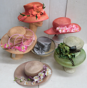 Lot 11 - 6 x As new Racewear brimmed hats - Soft coloured tones - Veronica Lodg