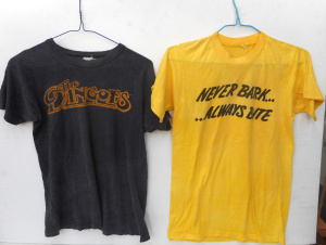Lot 12 - 2 x Vintage Australian Rock T-Shirts, The Dingoes, Never Bark Always B