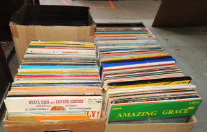 Lot 41 - 4 x Boxes of Vintage Assorted LP Records incl Classical, Folk, Opera, S