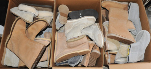 Lot 77 - 3 x Boxes as-new pairs of Ugg boots, moccasins & slip-ons