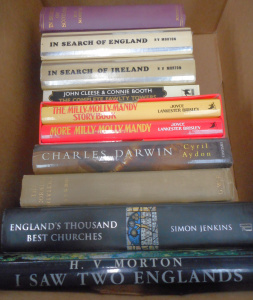 Lot 95 - Box of Books on English themes, incl In Search of England, Charles Darw