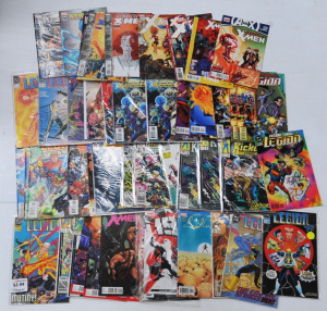 Lot 96 - Box Lot of Vintage DC & Marvel Comics incl x-Men, Legion, Kickers
