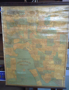 Lot 115 - Large Sands & McDougall's Map of Melbourne and Suburbs, 40x30cm