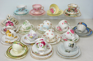 Lot 120 - Large Group lot of China Trios inc Colclough, Windsor, Tuscan mostly f