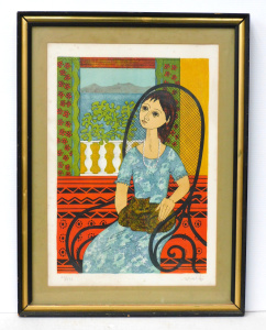 Lot 133 - Vincent Caralto (Spanish, 1936 - 1995) Framed Colour Lithograph - Mela