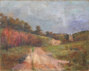 Lot 144 - Artist Unknown Australian School Stretched c1902 Oil Painting on Canva