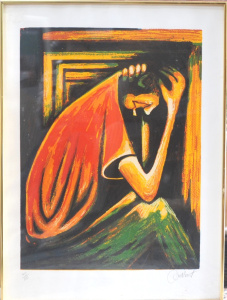 Lot 149 - Framed KEVIN CHARLES (PRO) HART (1928 - 2006) Colour Screen-print - Th