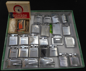 Lot 165 - Large Group lot Ronson Cigarette Lighters plus a Ronson Service Outfit