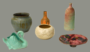 Lot 167 - Group lot of Vintage Australian Pottery inc Eric Juckert Cream glaze v