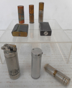 Lot 193 - Group lot Vintage Cigarette Lighters, lipstick shaped and others, vari