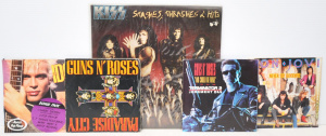 Lot 196 - Records - Vintage KISS LP Record & Guns & Roses, Billy Idol &a