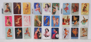 Lot 246 - Group lot of Vintage Swap Cards inc Risque - Pinup Girls, Advertising,