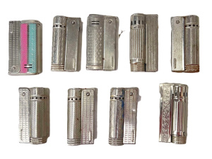 Lot 251 - Group Vintage IMCO Cigarette Lighters, incl Streamline, Triplex, Junio