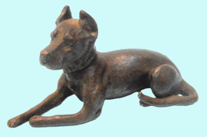 Lot 287 - White metal figure of a Hound with Cropped Ears by WMF Germany, 8cm