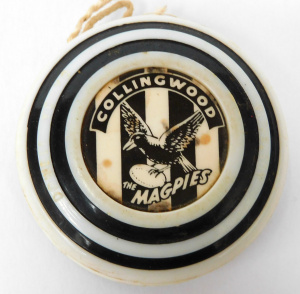 Lot 295 - Vintage c19970s Collingwood Magpies Yo-Yo - made by Dowell, marked 'Do