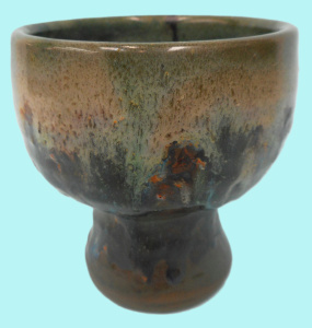 Lot 339 - Lucy Hatton Beck Australian Pottery Goblet with Earthy-toned glazes, i