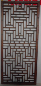 Wooden Chinese Lattice Screen, 125x56cm