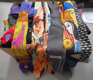 Lot 16 - Large box Vintage Mens Ties, incl Giorgio Armani, Van Laack, Hugo boss,
