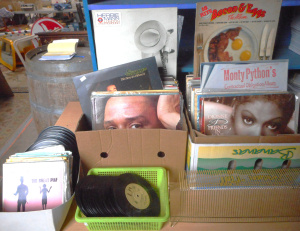 Lot 27 - 4 x Boxes of Vinyl Records - LPs and 45s - incl Jazz, compilations, Ita