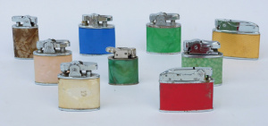 Lot 44 - Group lot of Vintage Cigarette Lighters with Lucite & coloured bodi