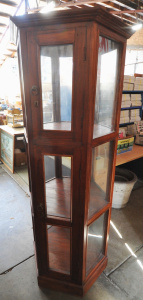 Lot 54 - Vintage Wooden Three Tier Hexagonal Shaped Display Cabinet - Approx 180