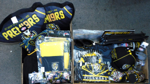 Lot 79 - 2 Boxes Richmond FC Premiership AFL Official Merchandise 2017,2019 &