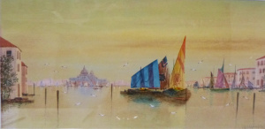 Lot 141 - James Swinton Diston (1857 - 1940) Framed Watercolour & Gouache -