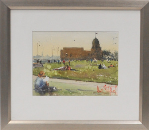 Lot 145 - Alvaro Castagnet (1954 - ) Framed Watercolour - St Kilda - Signed lowe