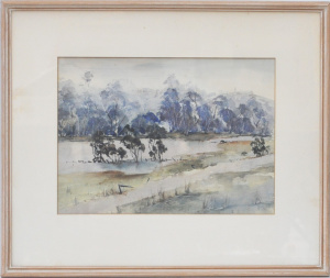 Lot 149 - Con Carter (Active c1970-80s) Framed Watercolour - Floods, Doncaster -