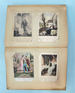 Lot 163 - Large early 19th C album postcards, photos etc European, royalty, chil