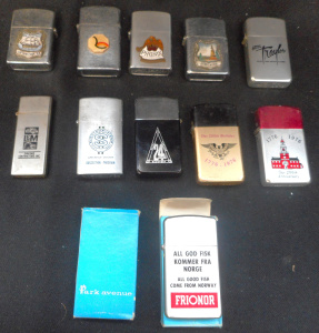Lot 164 - Group of Windproof Smaller Size cigarette Lighters, incl Travel, adver