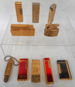 Lot 166 - Large group lot Stylish Gold-toned cigarette lighters, incl Exceed Cit