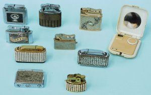 Lot 169 - Group lot of vintage Decorative Cigarette Lighters inc Oroton Calibri,