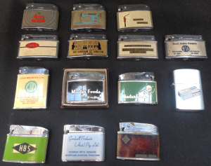 Lot 180 - Group lot Cigarette lighters with Australian advertising, incl Masterf