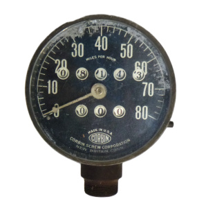 Lot 187 - Vintage c1920 - 30s Corbin American Made Speedometer - push button tri