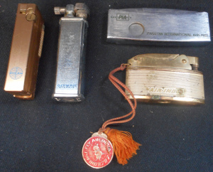 Lot 244 - Group Airline-related cigarette Lighters, incl Pan Am, Olympic Airways