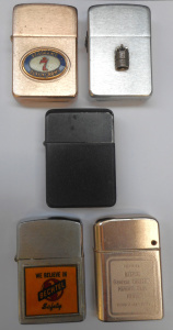 Lot 247 - Group Vintage American Windproof Cigarette lighters, incl Life-liter R