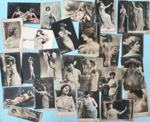 Lot 257 - Approx 24 x c 1900+ Glamour girl postcards, actresses etc